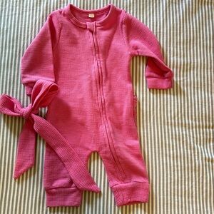 Baby Girl Ruffle Romper Knit Sweater Onesie Jumpsuit Long Sleeve Zipper Onesie
